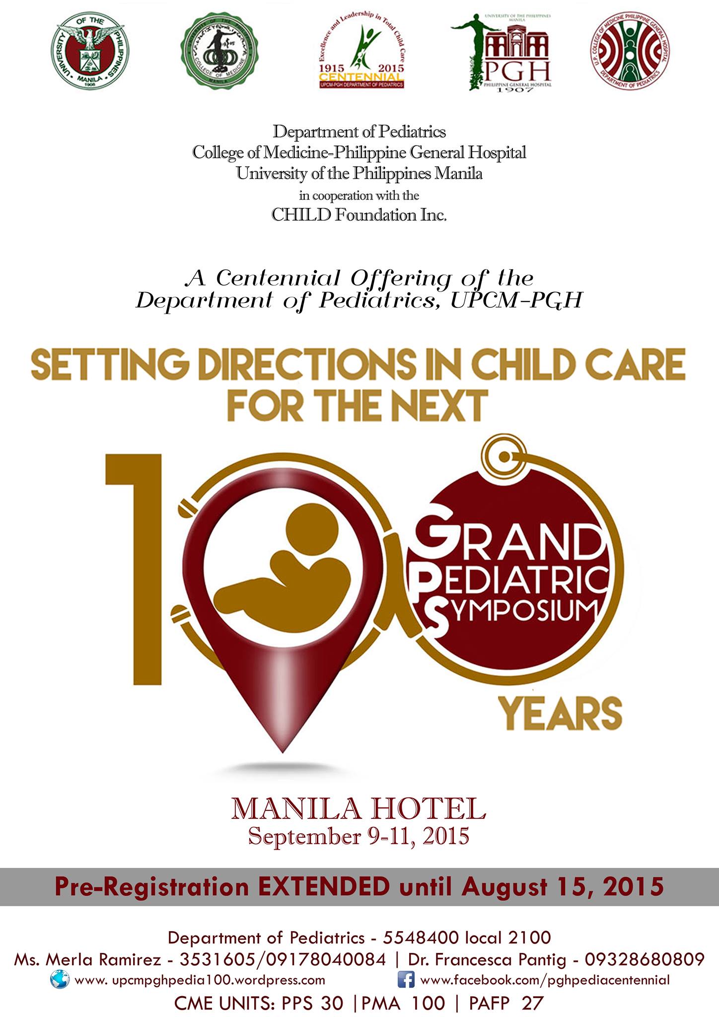 Grand Pediatric Symposium (GPS) Setting Directions in Child Care for